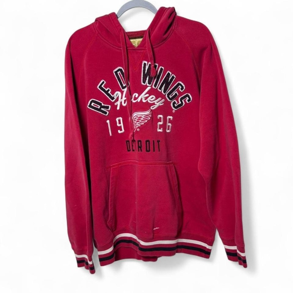 G-III Carl Banks Detroit Red Wings Embroidered Hoodie Adult XL‎ Sweatshirt